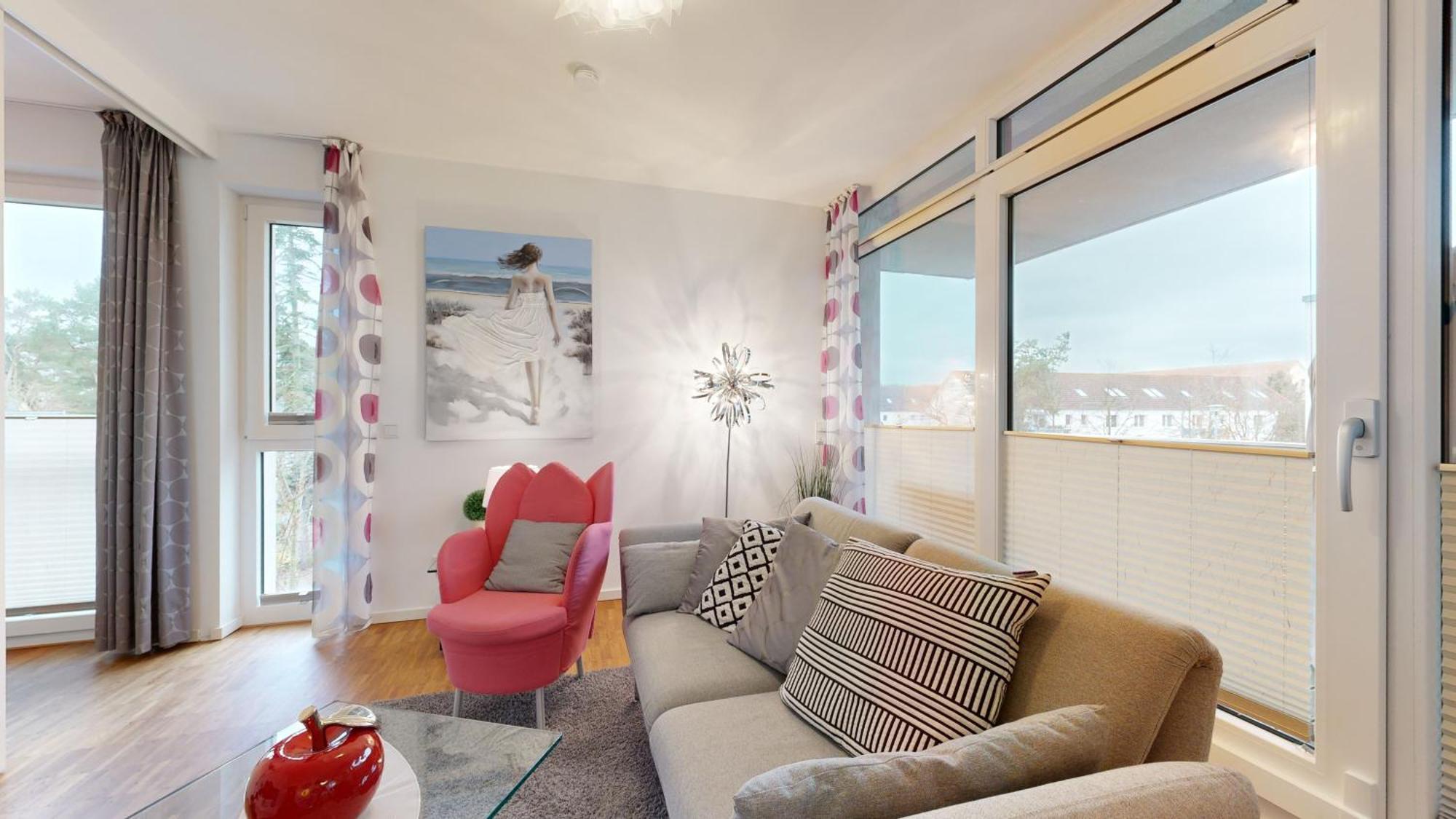 Duenenresort In Binz, Strandnahe Und Moderne Fewos Mit Balkon, Teilweise Mit Meerblick, 외부 사진